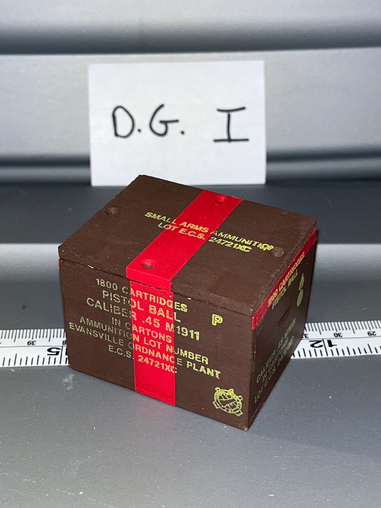 1/6 Scale WWII US .45 Caliber Ammunition Crate 108823
