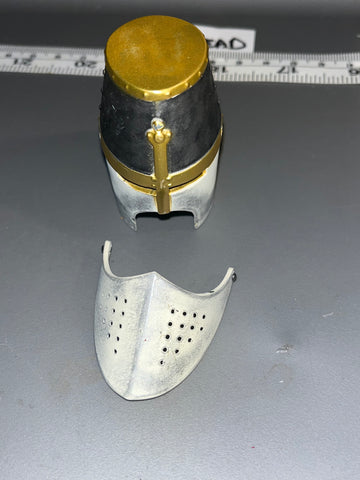 1:6 Scale Medieval Knight Metal Helmet