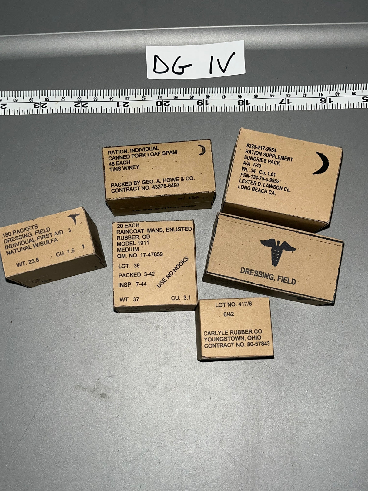 1/6 Scale WWII US Cardboard Case / Box Set 107361