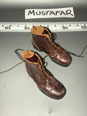 1:6 Scale WWII US Leather Boondocker Boots 110058