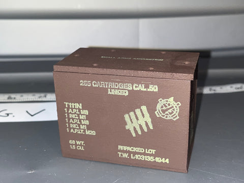 1/6 Scale WWII US .50 Caliber Ammunition Crate 103574