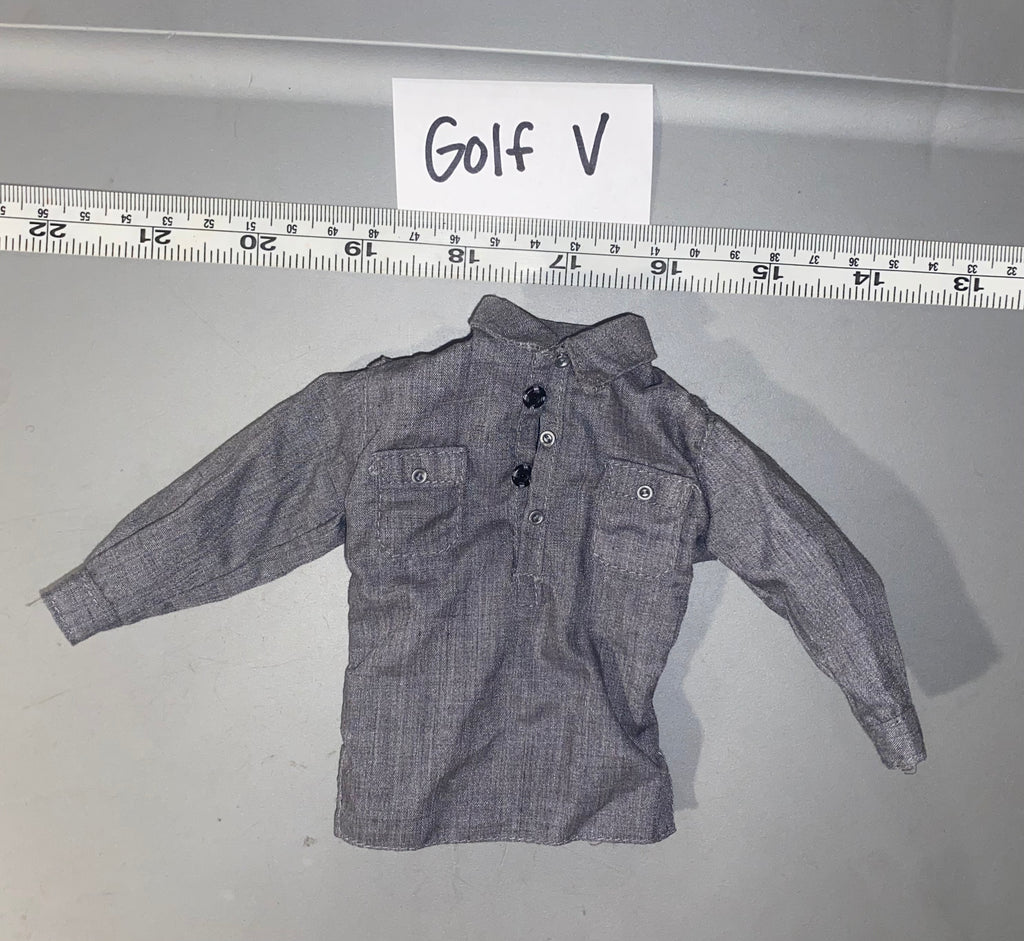 1/6 Scale WWII German Grey Work Shirt 104005