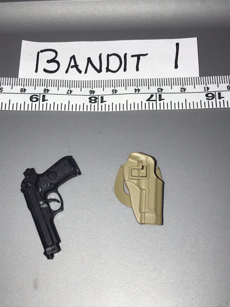 1/6 Scale Modern Pistol and Holster  -  Bandit Joe 111570