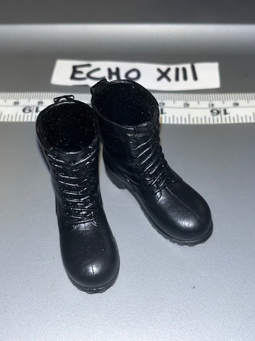 1/6 Scale Modern Era Police Black Combat Boots  104355