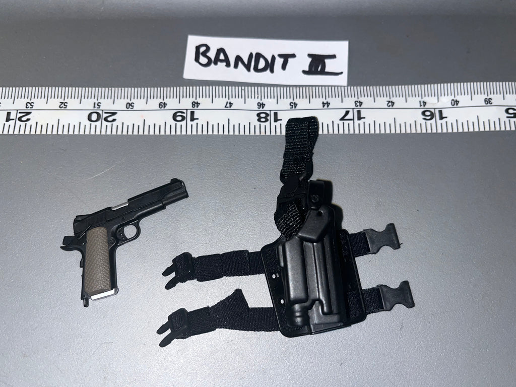 1/6 Scale Modern Pistol and Holster  -  Bandit Joe 111570