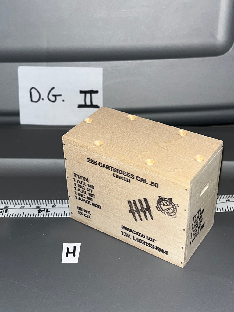 1/6 Scale WWII US .50 Caliber Ammunition Crate 108815