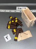 1/6 Scale WWII US 60mm Mortar Ammunition Crate with Ammunition Tubes