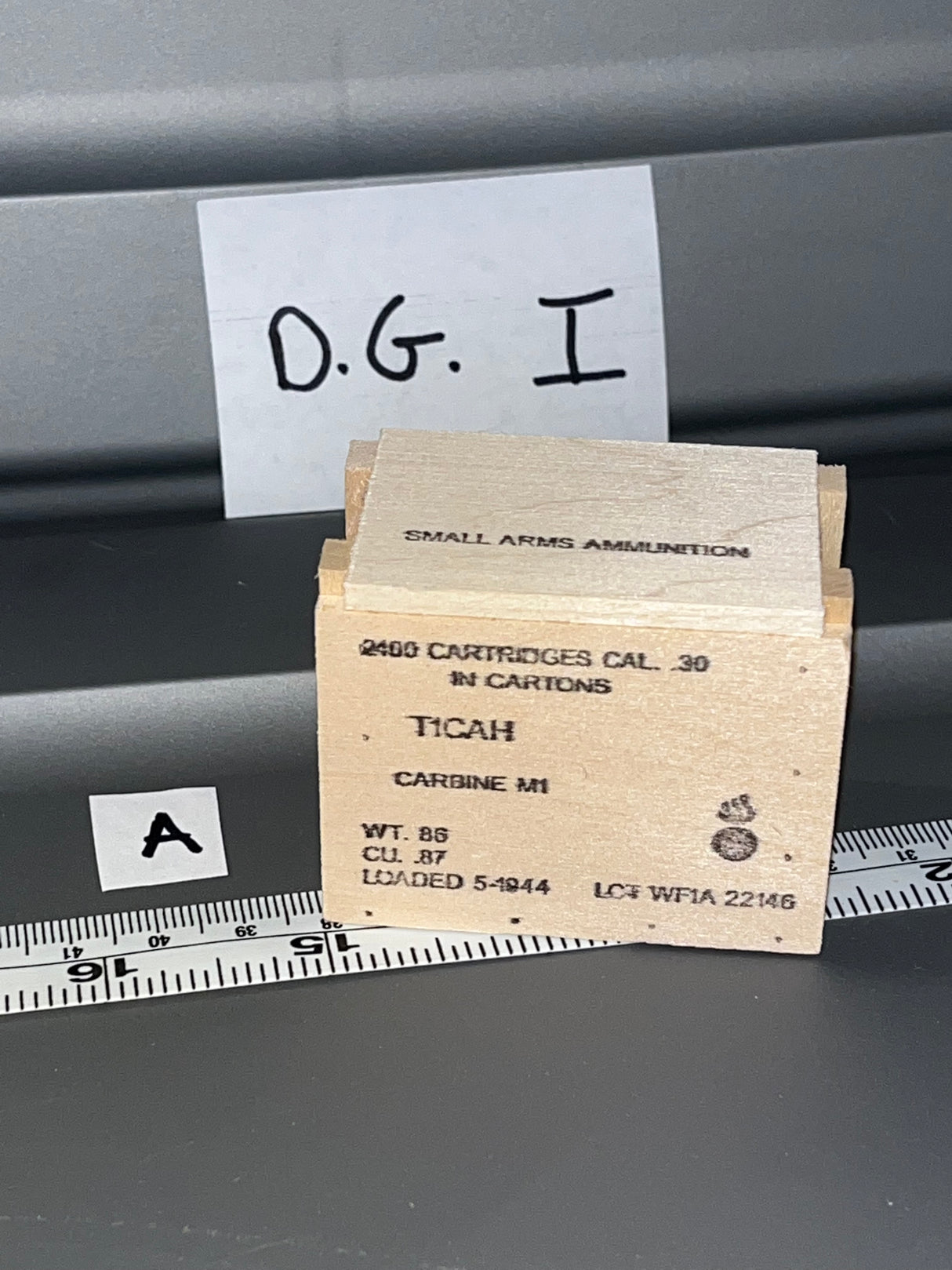 1/6 Scale WWII US .30 Caliber Ammunition Crate 108822