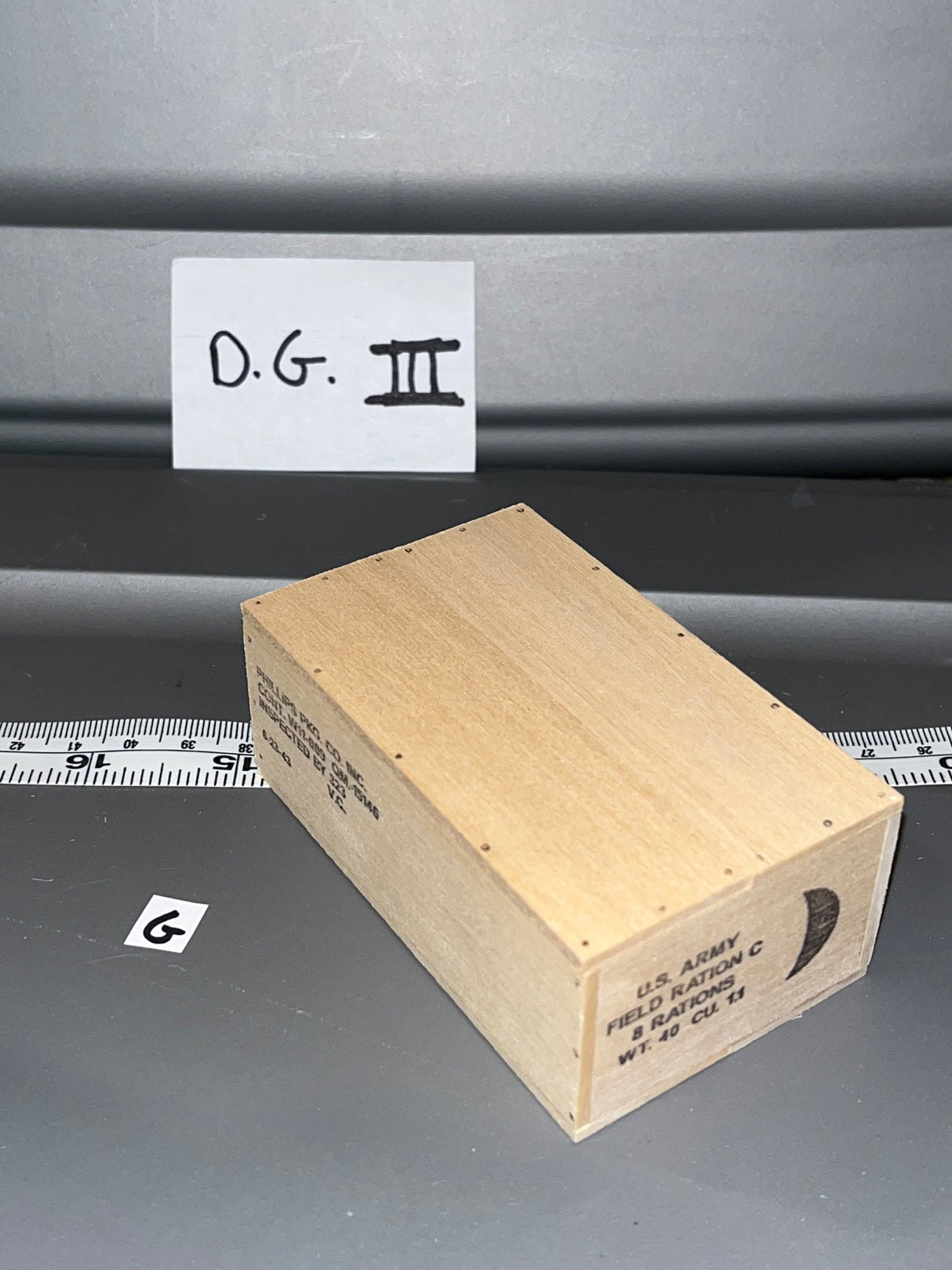 1/6 Scale WWII US C-Ration Crate 108879