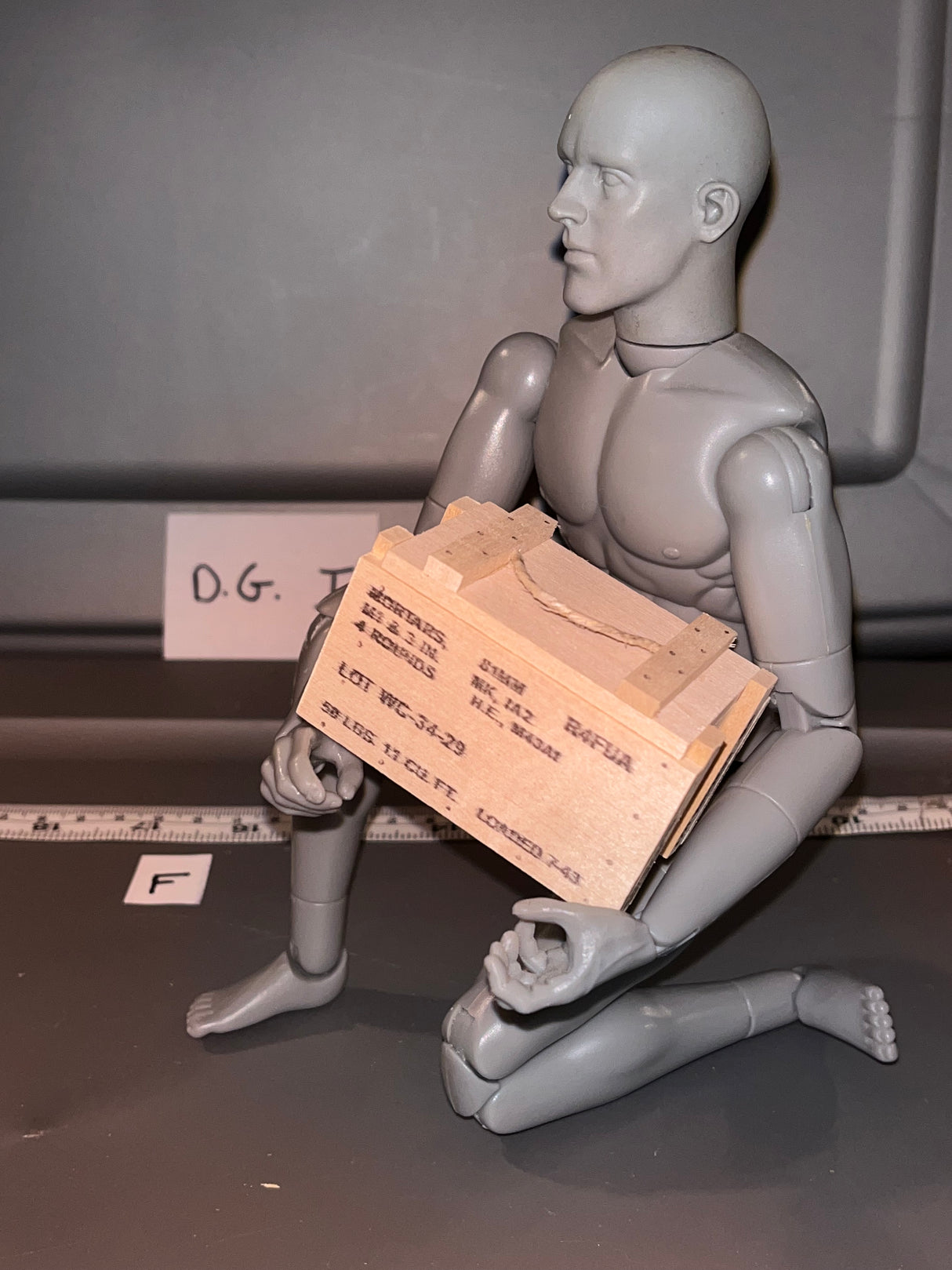 1/6 Scale WWII US 81mm Mortar Ammunition Crate 108828