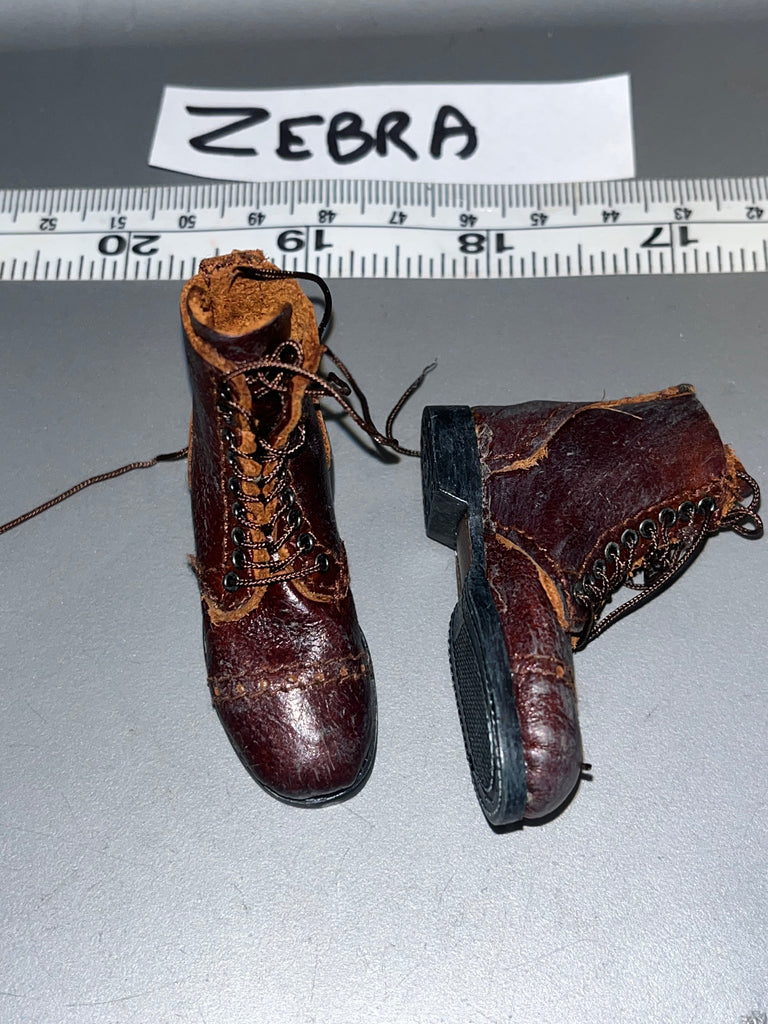 1/6 Scale WWII US Leather Boondocker Boots - Soldier Story 100824