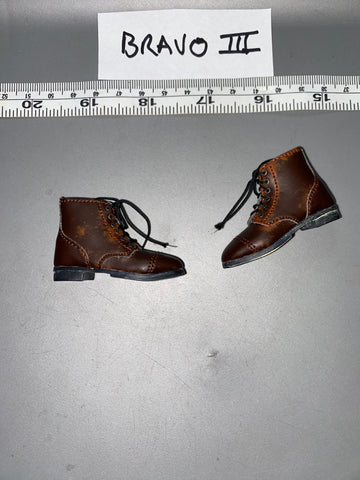 1/6 Scale WWII US Leather Boondocker Boots 100674
