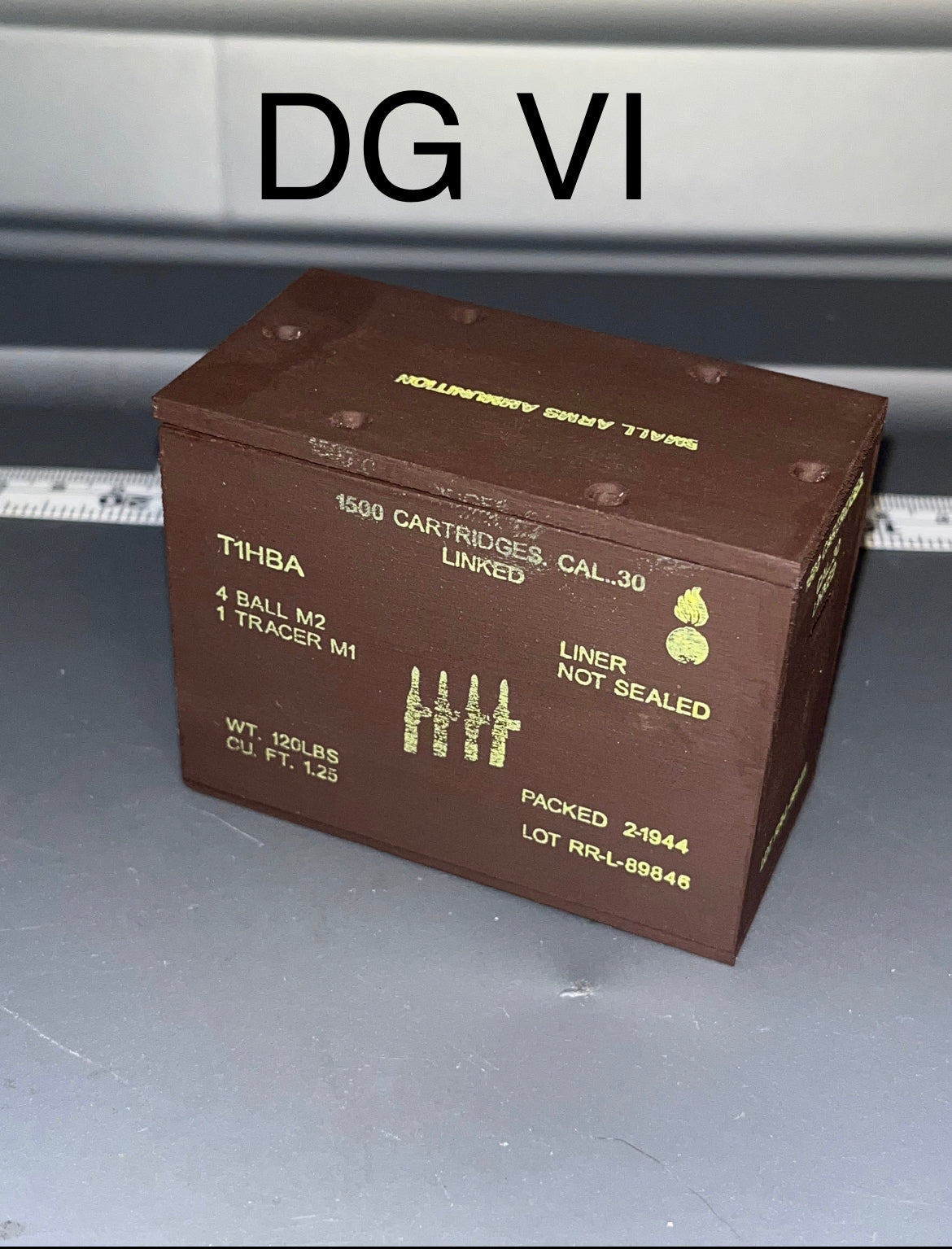 1/6 Scale WWII US .30 Caliber Ammunition Crate 103573