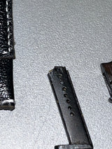 1/6 Scale WWII German Metal Pistol w/ Loadable Magazine and Leather Holster  - Brown Art