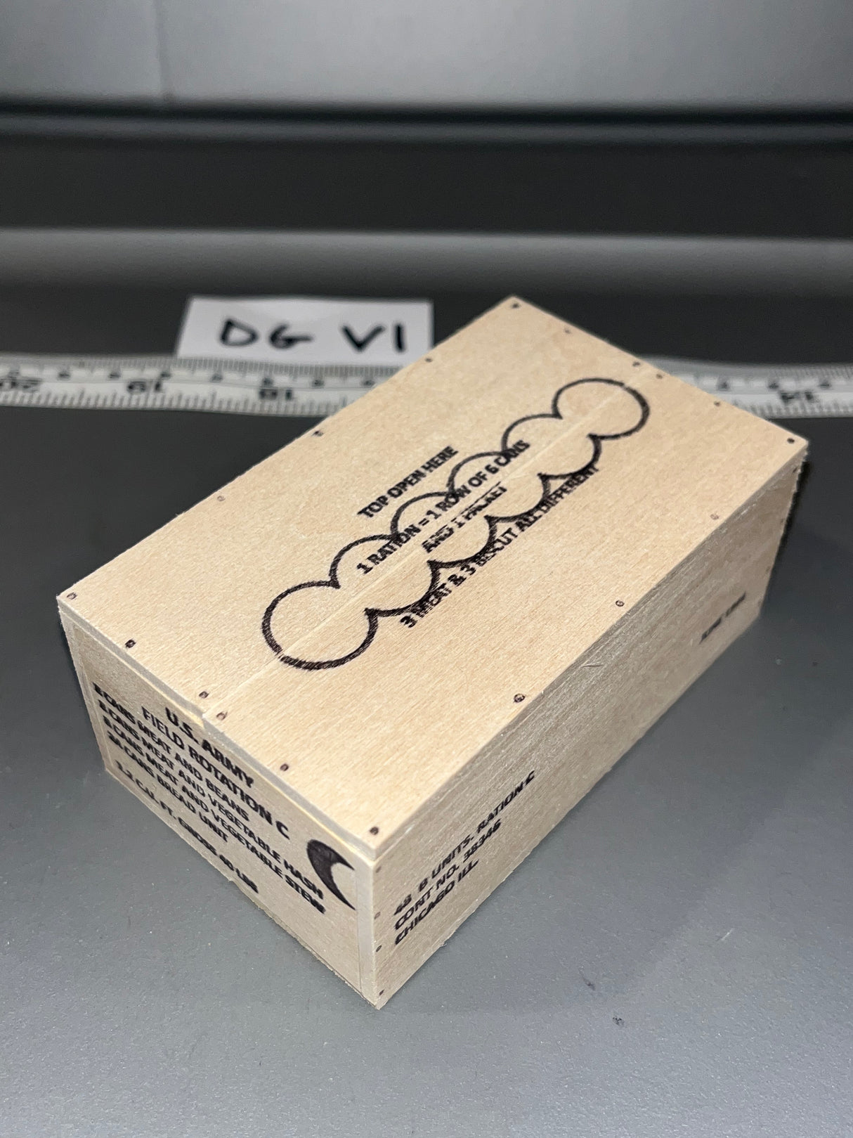 1/6 Scale WWII US C-Ration Crate